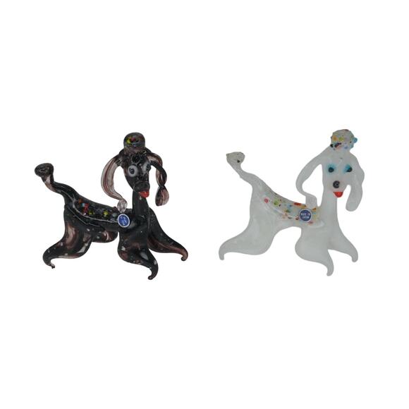 6 Vintage Glass Dog Miniatures Figurines New in Box - Picture 4 of 5